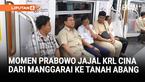 Presiden Prabowo Subianto didamping Direktur Utama KAI Bobby Rasyidin meninjau Stasiun Manggari hingga menjajal kereta dari Cina menuju Stasiun Tanah Abang,Jakarta Pusat, pada Selasa, 4 November 2025.