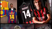 Empat pemain yang menggunakan nomor 14 di klub barunya, yakni Marcus Rashford, Luka Modric, Viktor Gyokeres, dan Luis Diaz. (Bola.com/Gregah Nurikhsani)