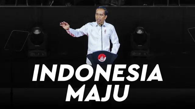 Presiden terpilih Jokowi menyampaikan pidato visi dan misi pemerintahan lima tahun ke depan di Visi Indonesia, Sentul International Convention Center (SICC) Bogor, Jawa Barat, Minggu (14/7/2019).