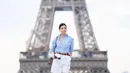 Mengadopsi gaya gadis Paris dengan memilih pakaian dengan warna netral seperti penampilan Sabrina Chairunnisa ini [Instagram/sabrinachairunnisa_]