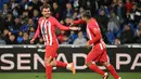 Permainan apik Antoine Griezmann berbuah gol untuk Atletico Madrid masing-masing tercipta pada menit ke-27, 42, dan 51. (JAVIER SORIANO/AFP)