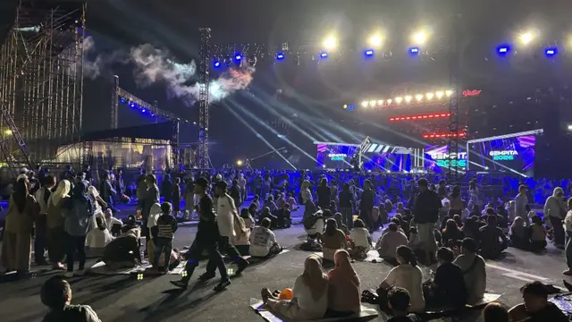 Situasi di Ancol jelang perayaan tahun baru 2026.