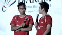 Liliyana Natsir mengisyaratkan akan berpisah dengan Tontowi Ahmad setelah Asian Games 2017. (bola.com/Reza Bachtiar)