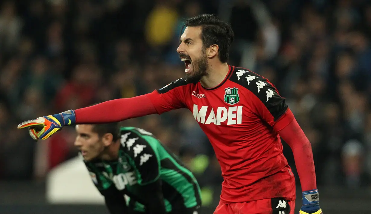 7. Andrea Consigli (Sassuolo) - 8 Clean Sheets (AFP/Carlo Hermann)