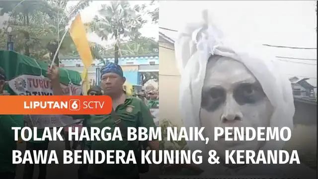 Aksi unjuk rasa penolakan kenaikan harga BBM digelar oleh ratusan buruh yang tergabung dalam Aliansi Buruh Banten Bersatu, bersama mahasiswa dan ojek online.