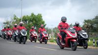 Touring Honda PCX 160 warnai Honda Bikers Day 2024 di Klaten, Jawa tengah. (ist)