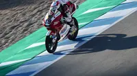 Andi Gilang saat mengikuti Moto3 Jerez 2021. (Dokumentasi Idemitsu Honda Team Asia)