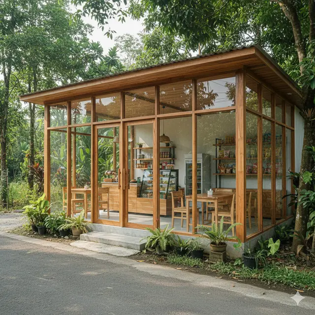 7 Model Warung dengan Fasad Kaca Modern, Inspirasi Desain Kekinian yang Estetik dan Fungsional