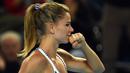 Camila Giorgi pernah mencapai ranking ke-30 WTA dan saat ini berada di ranking ke-48. (AFP/Anne-Christine Poujoulat)