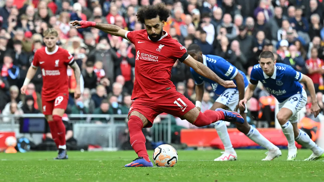 Mohamed Salah - Liga Inggris Liverpool Vs Everton