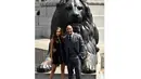Irina Shayk dan Dwayne Johnson saat hadir di sesi foto film 'Hercules' di Trafalgar Square, LondonRabu (2/7/14). (AFP PHOTO/Ben Stansall)