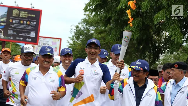 Kirab Obor Asian Games Diarak di Banda Aceh
