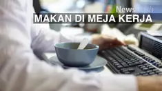 Kebiasaan menyantap maknan di meja kerja ternyata berdampak buruk bagi produktivitas. Makan di meja kerja juga dapat menghambat kreatifitas Anda.