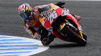 Dani Pedrosa jadi yang tercepat di FP1 MotoGP Spanyol (PIERRE-PHILIPPE MARCOU / AFP)