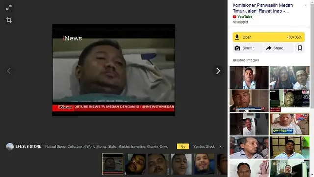 Gambar Tangkapan Layar Penelusuran Foto dengan Situs Yandex.