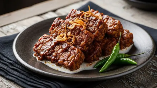Tempe Bacem dengan Santan