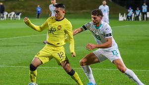 Winger Timnas Malaysia, Arif Aiman saat menghadapi Timnas Selandi Baru di Auckland, Senin (14/10/2024). (Dok. FA Malaysia)