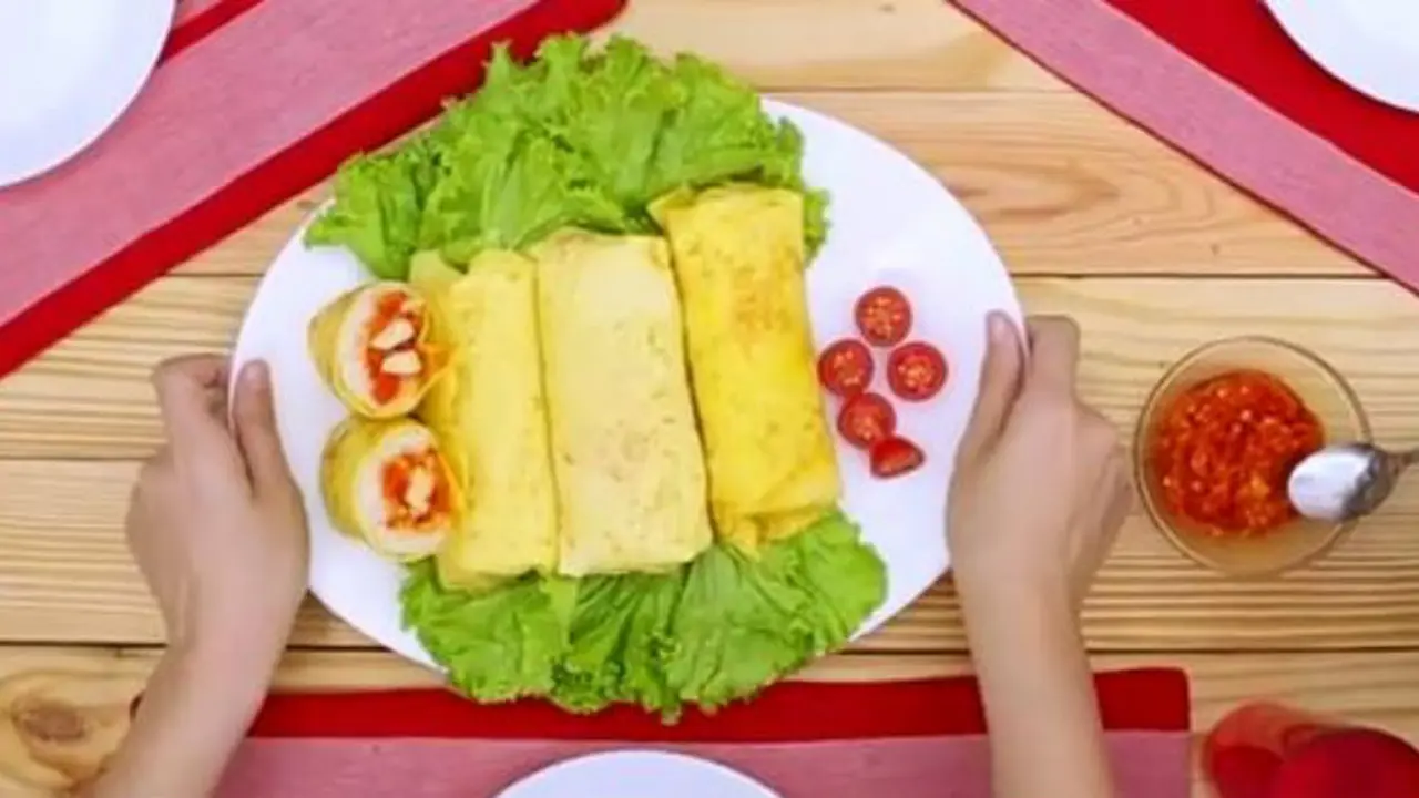 Telur dadar gulung rica-rica