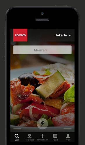 Alur pencarian yang lebih mudah dan cepat | copyright by Zomato