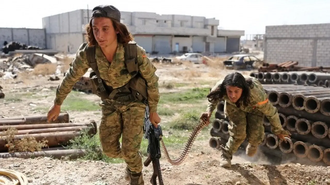 Perang Turki Vs Kurdi Suriah. (AFP PHOTO/NAZEER AL-KHATIB)