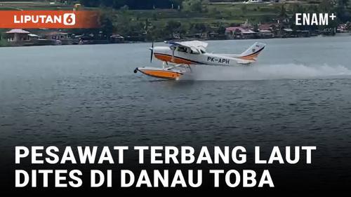 VIDEO: Kemenhub Uji Coba Pesawat Terbang Laut untuk Layani Wisatawan F1 Powerboat Toba 2023