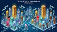 Ilustrasi kripto dengan kapitalisasi terbesar. (Foto by AI)