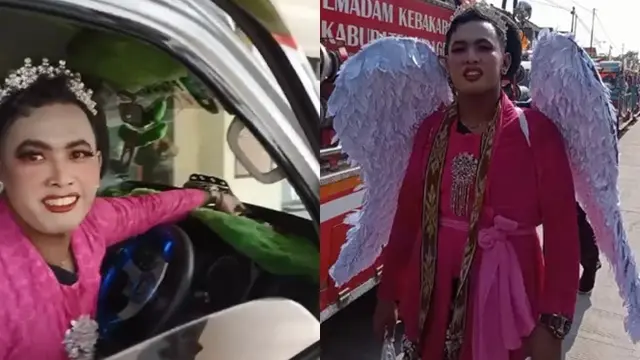 Sopir Ambulans Gercep ke IGD, Masih Berkebaya Karnaval dan Full Makeup