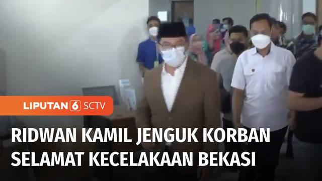Gubernur Jawa Barat Ridwan Kamil mengunjungi korban selamat di RS Ananda pada Kamis (01/09) siang didampingi Plt Wali Kota Bekasi Tri Adhianto. Kang Emil menyatakan Pemda sudah berkoordinasi untuk membatasi jam operasional kendaraan berat.