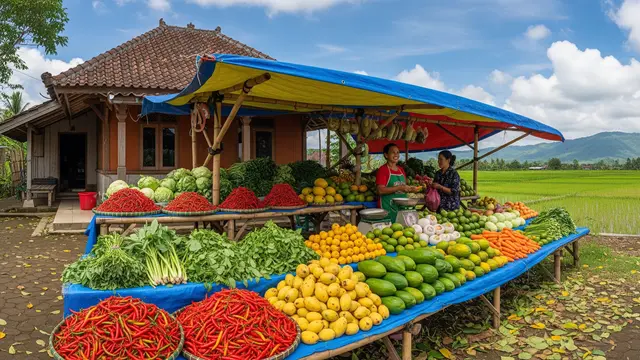 Ilustrasi Toko Sayur dan Buah Segar/Gemini AI
