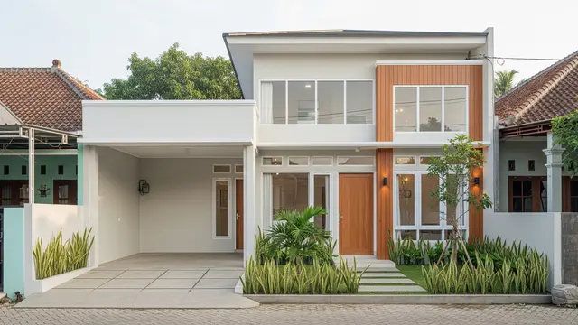 Desain Rumah 7x12 Tanpa Pagar Tapi Tetap Ada Garasi yang Cocok Buat Kontrakan