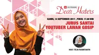 Saksikan Live Streaming Dear Haters Bersama: Ria Ricis