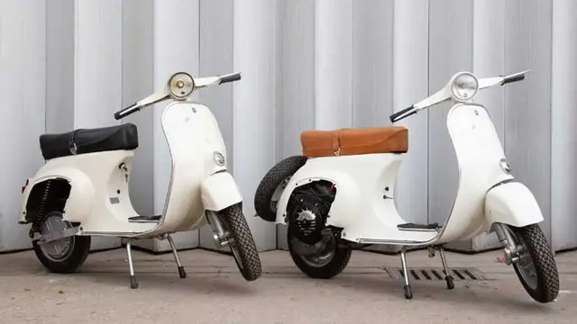 Vespa klasik dikonversi menjadi Vespa listrik (Rideapart)