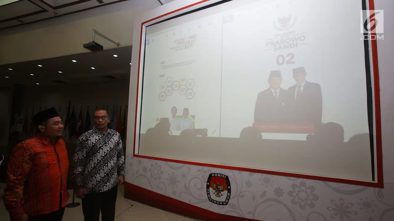KPU Tunjukkan Alat Peraga Kampanye Pilpres 2019
