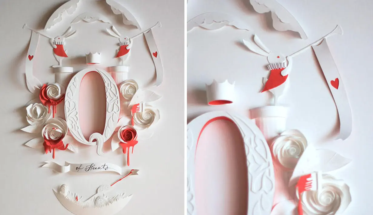 Terinspirasi Alice In Wonderland, Seniman Ini Buat Papercut Lucu ...