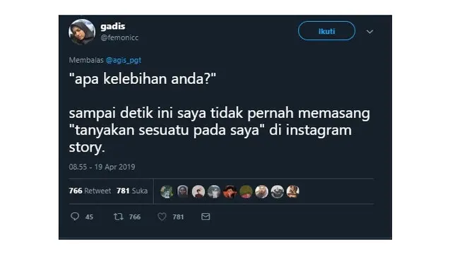 Jawaban Netizen Saat Ditanya ‘Apa Kelebihan Anda’