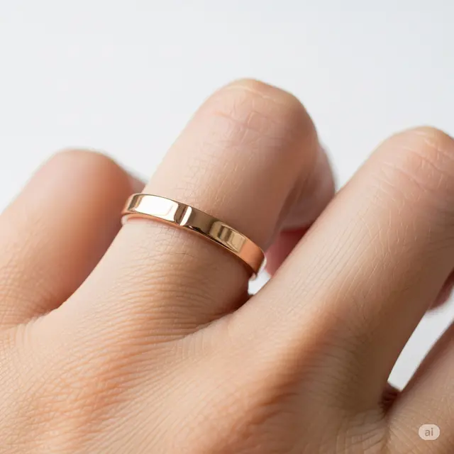 Cincin Rose Gold Minimalis