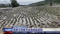 Tanaman tertutup oleh lumpur setelah banjir di daerah Datong di provinsi Qinghai China barat pada hari Kamis, 18 Agustus 2022. (CCTV melalui AP)