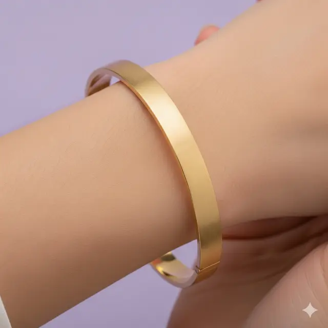 Gelang Emas Model Bangle Polos Elegan. Gemini