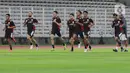 Latihan ini sebagai persiapan menghadapi Bahrain pada lanjutan putaran ketiga Kualifikasi Piala Dunia 2026 zona Asia. (Liputan6.com/Herman Zakharia)