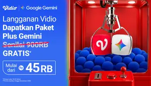 Berlangganan Paket Vidio & Dapatkan Akses Google Gemini 12 Bulan Gratis