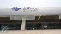 Bengkel pesawat atau hanggar terbesar di dunia milik PT Garuda Maintenance Facility yang berada di area Bandara Soekarno-Hatta, Tangerang, Senin (28/9). Pembangunan hanggar ini menelan biaya puluhan juta dolar AS.(Liputan6.com/Angga Yuniar)