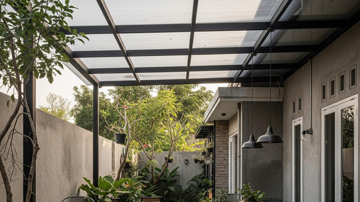 9 Model Teras Minimalis Ala Industrial Fungsional di Belakang Rumah, Paduan Estetika