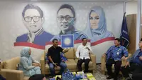 Penjabat (Pj) Gubernur DKI Jakarta Heru Budi Hartono saat mengunjungi DPRD DKI Jakarta fraksi PAN, Senin (19/12/2022).