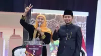 Calon Gubernur dan Calon Wakil Gubernur Jawa Timur nomor urut 2 Khofifah Indar Parawansa-Emil Elestianto Dardak dalam debat Pilkada 2024. (Ist).