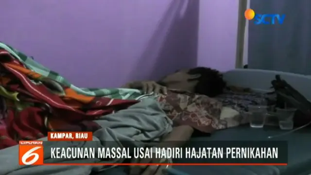 Dari lebih 40 warga yang menjadi korban keracunan masal lima diantaranya kritis dan langsung dirujuk ke Rumah Sakit Umum Bangkinan, Kampar, Riau.