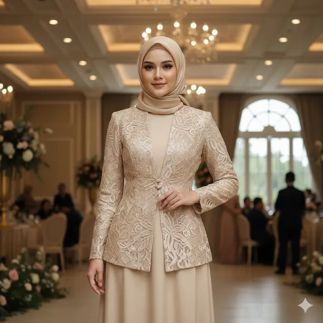 Warna Gamis Blazer Brokat yang Lagi Hits 2025