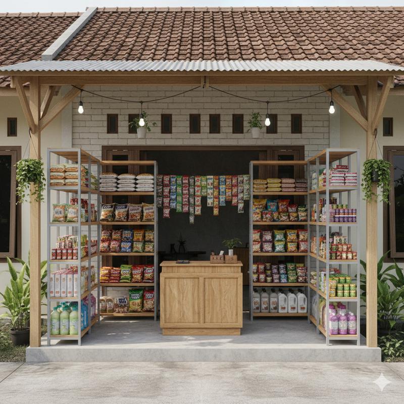 7 Desain Warung Sembako Minim Budget tapi Tetap Rapi dan Menarik, Cocok untuk Usaha Rumahan di 2025