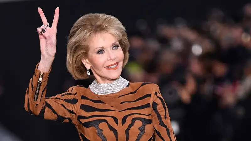 Jane Fonda di Paris Fashion Week