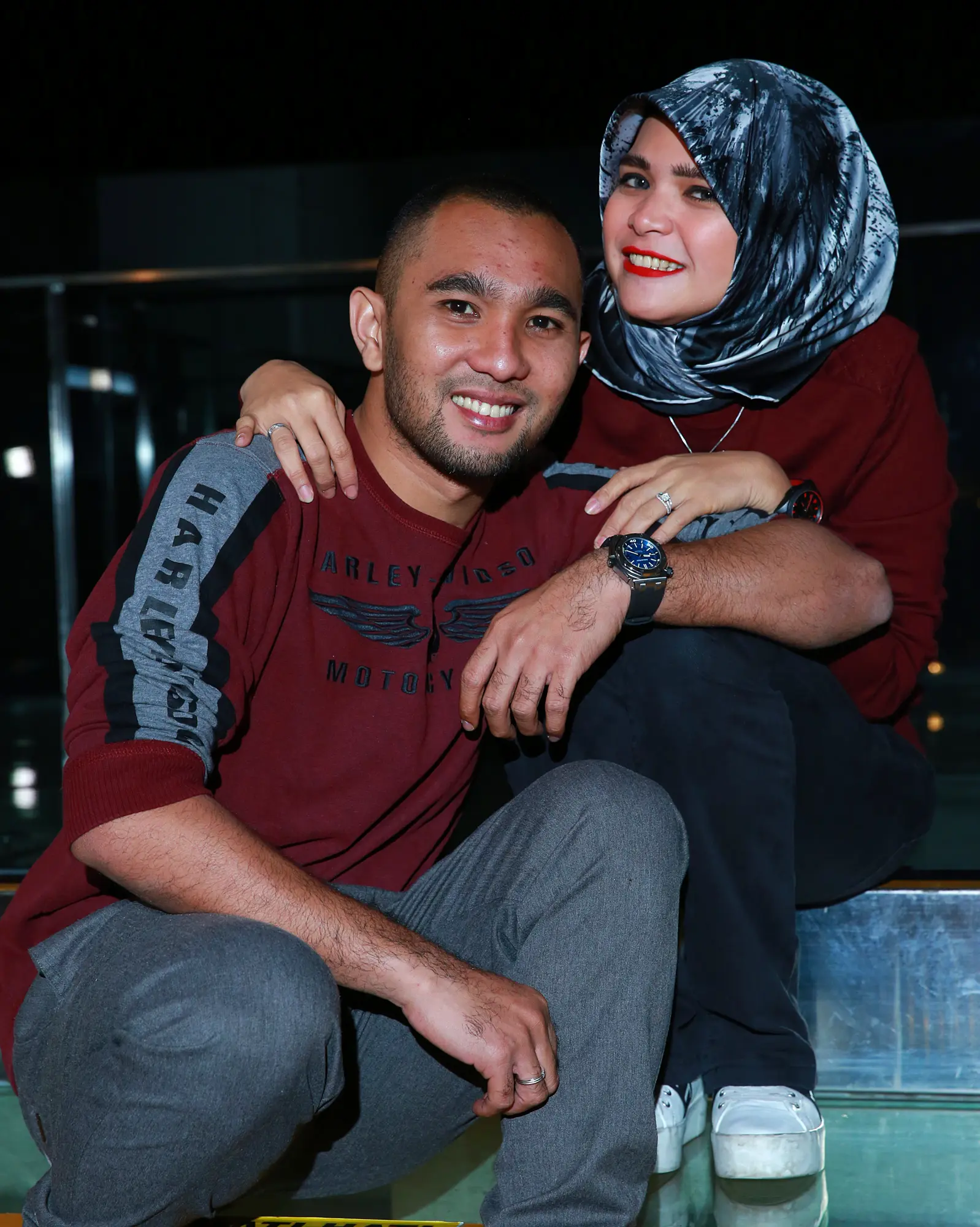 Enji, mantan suami Ayu Ting Ting dan Rosmanizar saat masih harmonis. (Deki Prayoga/Bintang.com)