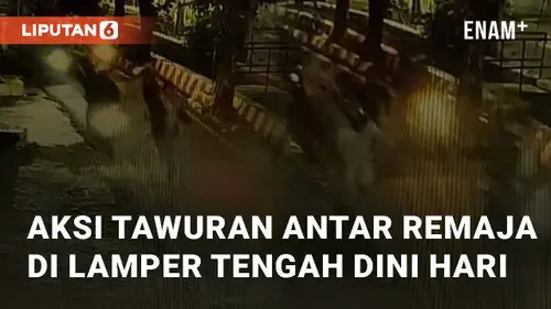 VIDEO: Detik-detik Aksi Tawuran Antar Remaja di Lamper Tengah Dini Hari